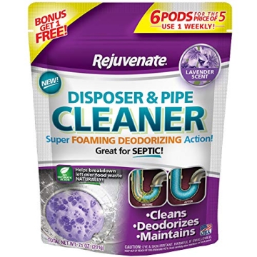 Rejuvenate Garbage Disposal Cleaner with Lavender Scent - 6 Pods for Easy Use