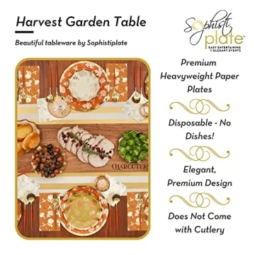 Elegant Thanksgiving & Holiday Paper Table Set, 64 Pieces