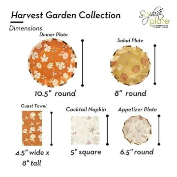 Elegant Thanksgiving & Holiday Paper Table Set, 64 Pieces