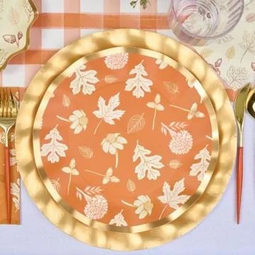 Elegant Thanksgiving & Holiday Paper Table Set, 64 Pieces