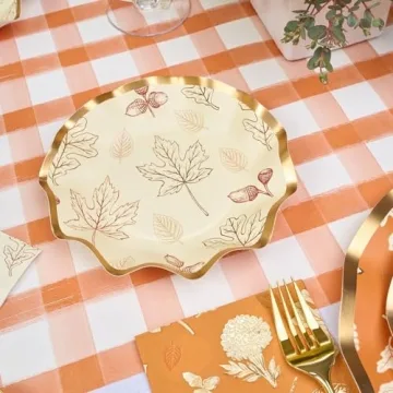 Elegant Thanksgiving & Holiday Paper Table Set, 64 Pieces