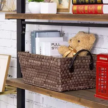MyGift Woven Storage Basket for Stylish Home Organization