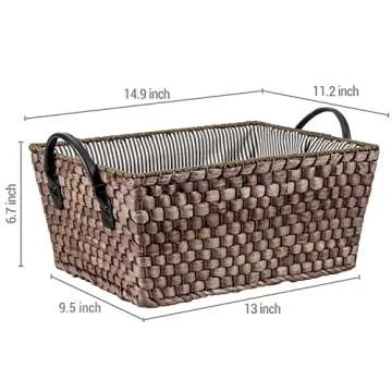 MyGift Woven Storage Basket for Stylish Home Organization