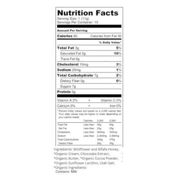 Bee Grateful Farm Honey Caramels - 100% Honey Sweetened - Soft Caramel Candy - Organic Ingredients, No High Fructose Corn Syrup, Gluten Free, Individually Wrapped Candy (1 bag) (Chocolate Honey)