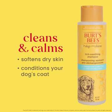 Burt's Bees for Pets Itch Soothing Shampoo with Honeysuckle, 95% Natural Origin Formulas, Dog Shampoo for Itchy Dogs, Dog Shampoo Itchy Skin Relief, 16 oz