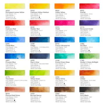 LIGHTWISH Vibrant Watercolor Paint Set with Brushes