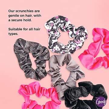 Goody x Barbie Ouchless Hair Scrunchies - 6 Count