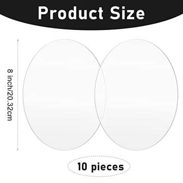 10 Pieces Clear Acrylic Circle Sheet Acrylic Round Disc Acrylic Circle Blank Plastic Disc Ornaments ...