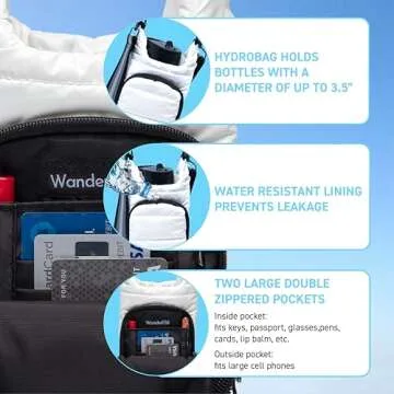 Stylish HydroBag Crossbody with Water Bottle Holder