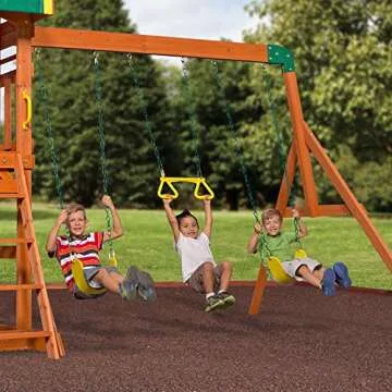 Backyard Discovery Oakmont All Cedar Wood Playset Swing Set