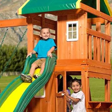 Backyard Discovery Oakmont All Cedar Wood Playset Swing Set