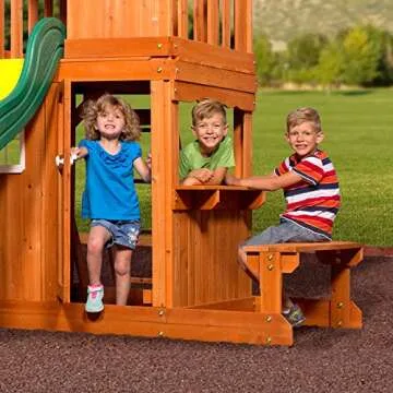 Backyard Discovery Oakmont All Cedar Wood Playset Swing Set
