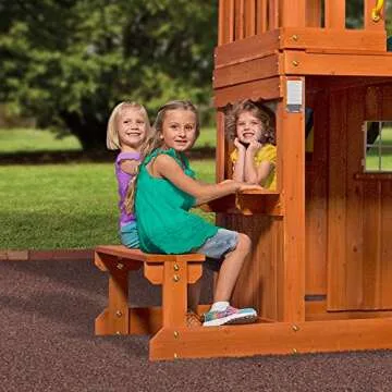 Backyard Discovery Oakmont All Cedar Wood Playset Swing Set