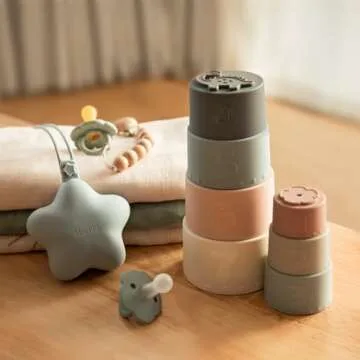 Moonkie Silicone Pacifier Holder Case - Stylish Safe Storage