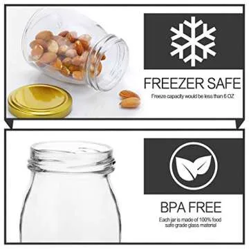KAMOTA Glass Jars 32 Pack 200ml Yogurt and Pudding Storage