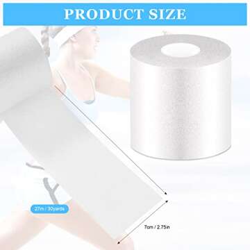 30 Yards Pre-wrap Athletic Tape Foam Underwrap Tape Foam Underwrap Bandage for Wrists Elbows Knees A...