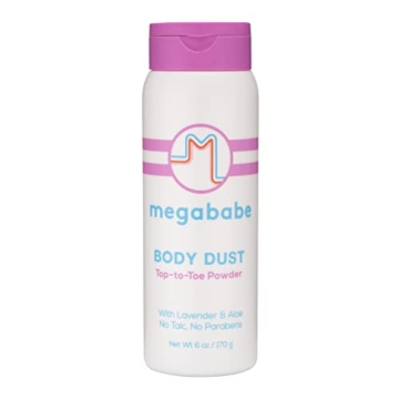 Megababe Talc-Free Body Powder - Lavender & Aloe for Dry, Comfortable Skin