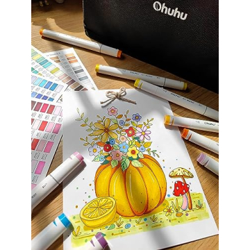 Ohuhu Dual-Tip Alcohol Marker Set for Artists and Students