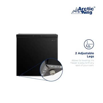 Arctic King 7.0 cu ft Chest Freezer - Black Efficient Storage