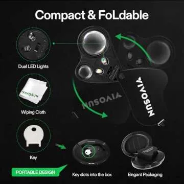 VIVOSUN 30X 60X Illuminated Loupe for Jewelry and Coins