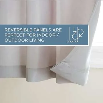 Heavyweight Light Filtering Indoor Outdoor Curtain Panel Set 54x84