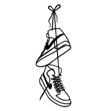Fcimu Metal Sneaker Wall Decor, Unique Teen Room Decor, Metal Wall Art, Room Decor for Boy & Girl Be...