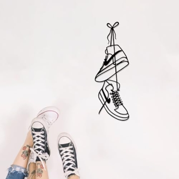 Fcimu Sneaker Wall Decor: Unique Metal Wall Art for Teens