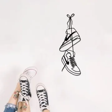 Fcimu Sneaker Wall Decor: Unique Metal Wall Art for Teens