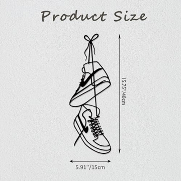 Fcimu Sneaker Wall Decor: Unique Metal Wall Art for Teens