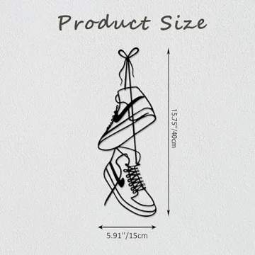 Fcimu Sneaker Wall Decor: Unique Metal Wall Art for Teens