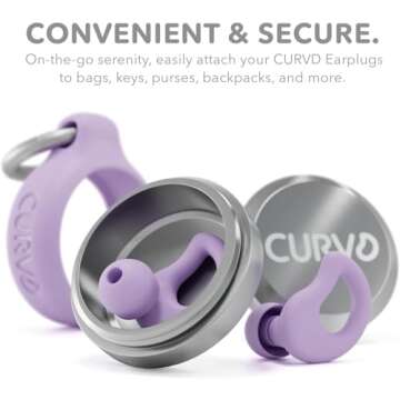 CURVD Everyday Earplugs + Case Clip Bundle, the perfect earplug for sleep, travel, noise sensitivity...
