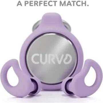 CURVD Everyday Earplugs + Case Clip Bundle, the perfect earplug for sleep, travel, noise sensitivity/canceling + Case Clip package portable waterproof container & silicone sleeve for Ear plugs(Purple)