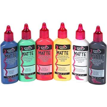 TULIP Dimensional Metallic Fabric Paint 6-Pack Innovative Design