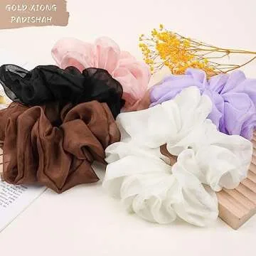 Oversized Chiffon Scrunchies for Women – Stylish & Functional