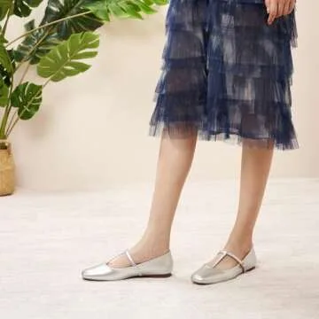 C.Paravano Women’s Stylish Mary Jane Flats for Comfort