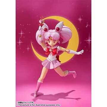 TAMASHII NATIONS - Pretty Guardian Sailor Moon - Sailor Chibi Moon (Animation Color Edition), Bandai Spirits S.H.Figuarts Action Figure