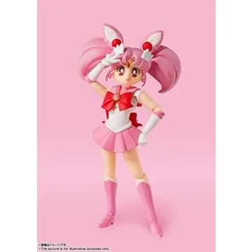 TAMASHII NATIONS - Pretty Guardian Sailor Moon - Sailor Chibi Moon (Animation Color Edition), Bandai Spirits S.H.Figuarts Action Figure