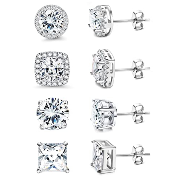 MILACOLATO Cubic Zirconia Stud Earrings - Hypoallergenic Elegance for Sensitive Ears