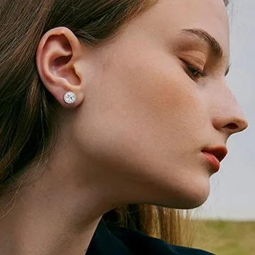MILACOLATO Cubic Zirconia Stud Earrings Hypoallergenic Elegance