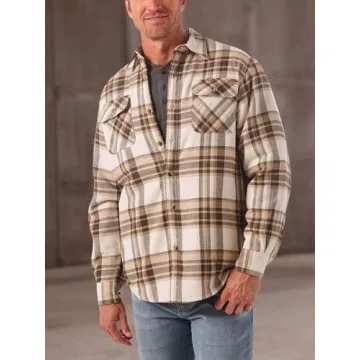 Sherpa Lined Shirt Jacket for Men - Birch Large