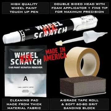 Wheel Scratch Fix Dark Silver Rim Touch Up Paint Kit, Car Wheel Scratch Repair Kit, Wheel Touch Up Paint Pen, curb rim repair kit, curb rash repair kit, Universal Rim Alloy Wheel Paint Dark Silver (Dark Silver)