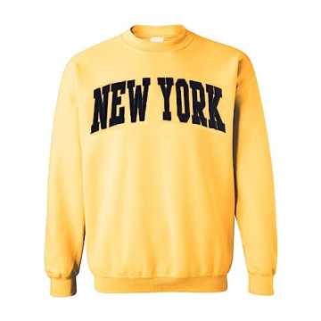 Activa Apparel New York Two-Tone Chenille Patch Sweatshirt - Comfortable and Stylish