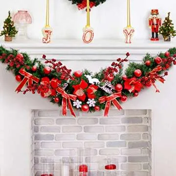 Jmkcoz 12 Pack Artificial Red Berry Stems Branches, Fake Burgundy Berry Picks Holly Berries for Christmas Tree Xmas Valenintes Wreath Decorations Floral Arrangements Home Holiday DIY Crafts Decor