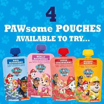Paw Patrol Really Raspberry Organic Mixed Fruit Squeeze Pouch, 3.5 Ounce (Pack of 10)