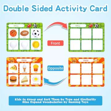 iHarPro Sorting Toys for Toddlers, Montessori Toys Preschool Learning Activities for Kids, Autism Se...