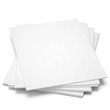GOTIDEAL Canvases for Painting, 11x14 inch of 7, Professional Primed White Blank Flat Canvas Panels- 100% Cotton Artist Canvas Boards for Acrylics Painting, Oil Watercolor Tempera