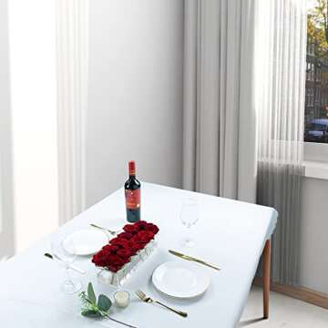 LOYWREE Flower Vase Acrylic Rectangular Floral Centerpiece for Dining Table - 12 Inches Long Rectangle Vase - Clear Vases for Home Decor Wedding(Flowers not Included)