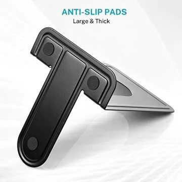 MaxGear Premium Matte Painted Book Ends, Heavy Duty and Sturdy Bookends for Shelves, Office Non-Skid Metal Book End Stopper for Books/CDs/DVDs, 6 x 4.6 x 6 in, Black (2 Pairs/4 Pieces, Large)