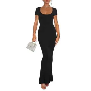 REORIA Women's Bodycon Maxi Dress for Elegant Occasions