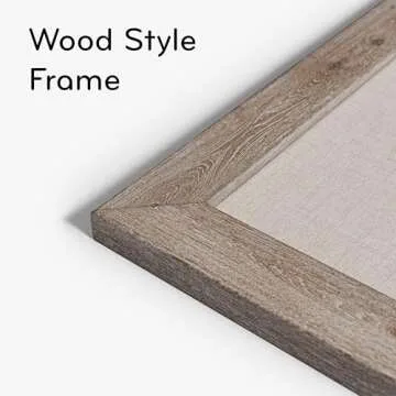 U Brands Linen Bulletin Board, 35"x23", Rustic Wood Style Frame, Industrial Grade Pinning Surface